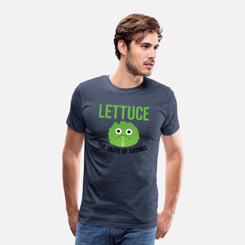 Lettuce The Taste of Sadness Funny Vegan Green Foo