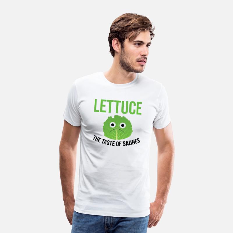 Lettuce The Taste of Sadness Funny Vegan Green Foo