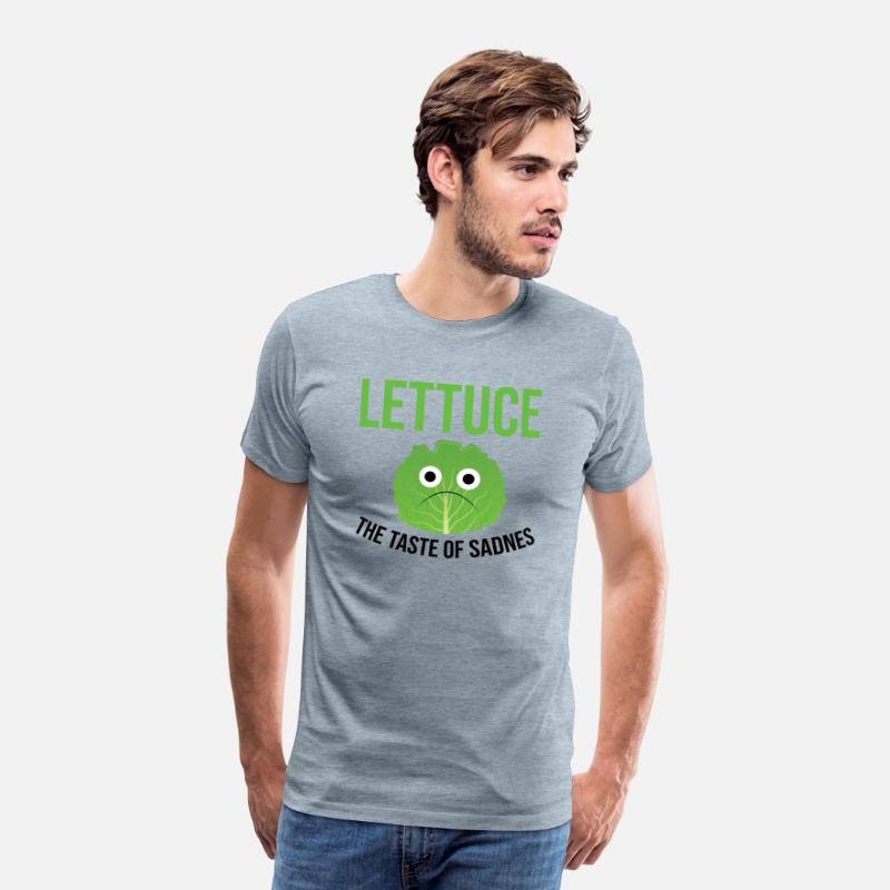Lettuce The Taste of Sadness Funny Vegan Green Foo