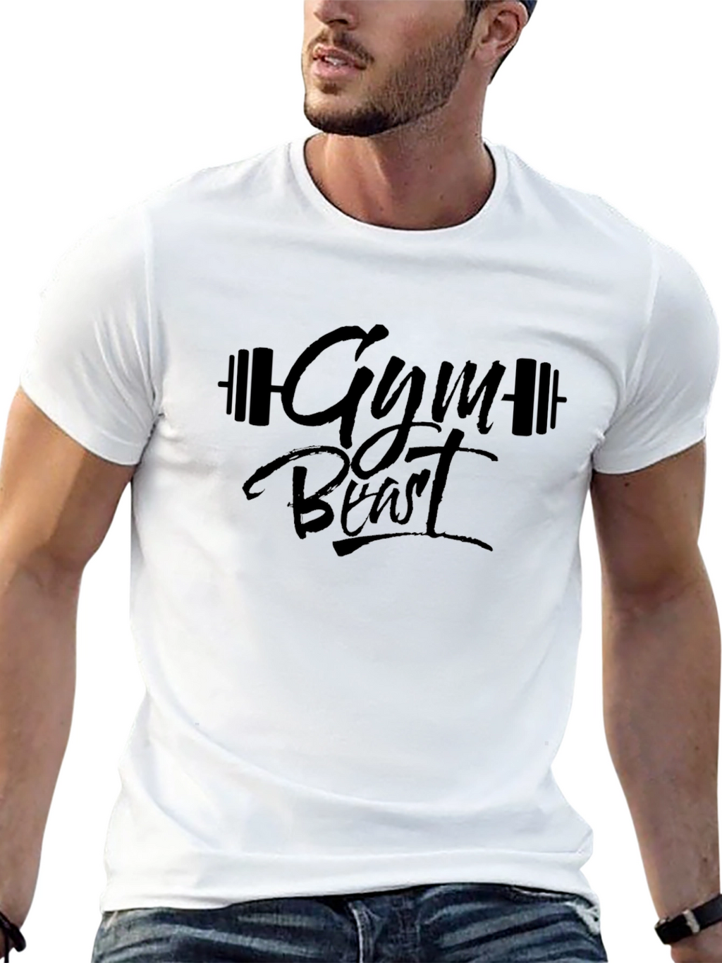 Gym Beast Graphic Tee - Workout Motivation Shirt
