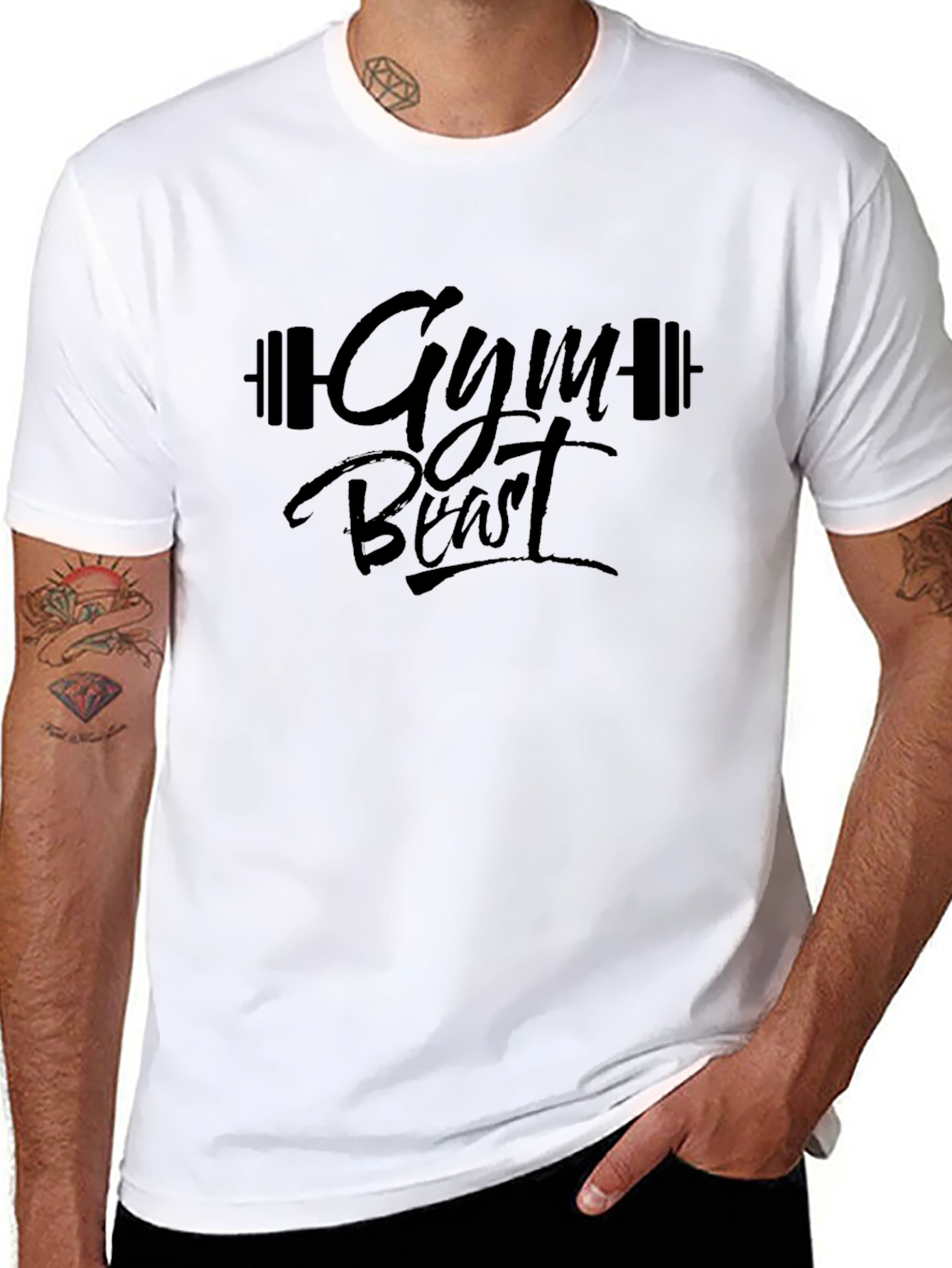 Gym Beast Graphic Tee - Workout Motivation Shirt