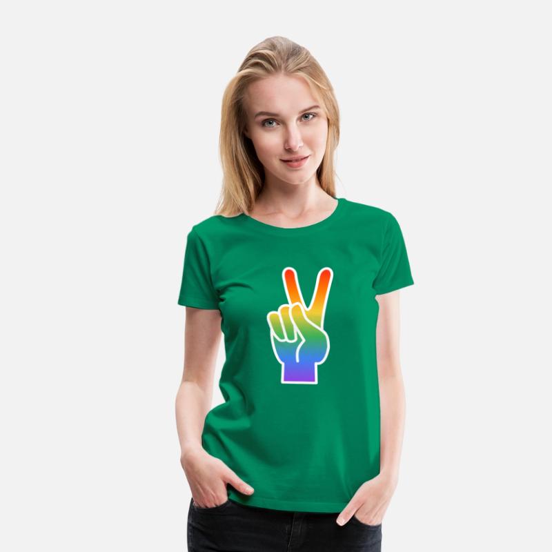 lgbt peace sign rainbow colored