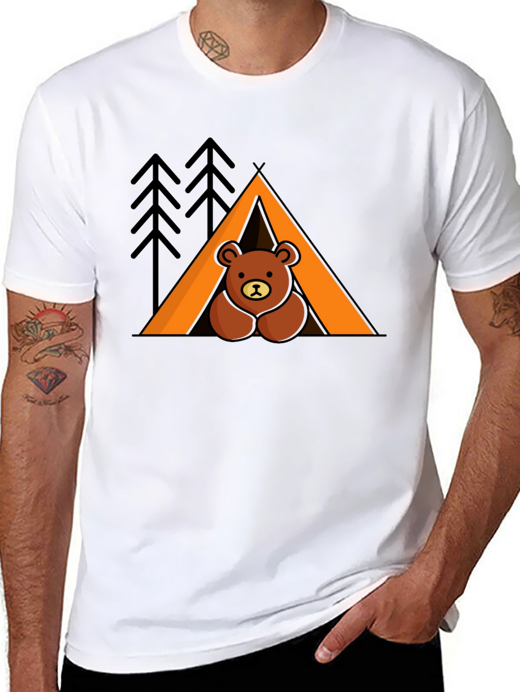 Camping Bear T-Shirt - Outdoor Adventure