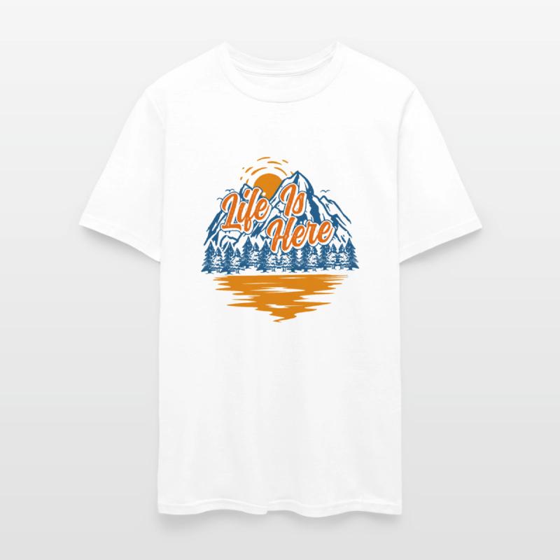 Life is Here Nature Lover Hiking Camping Outdoor