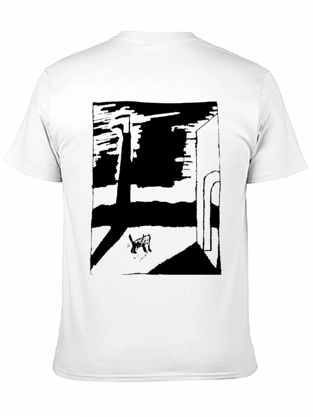 Abstract Cat Graphic T-Shirt
