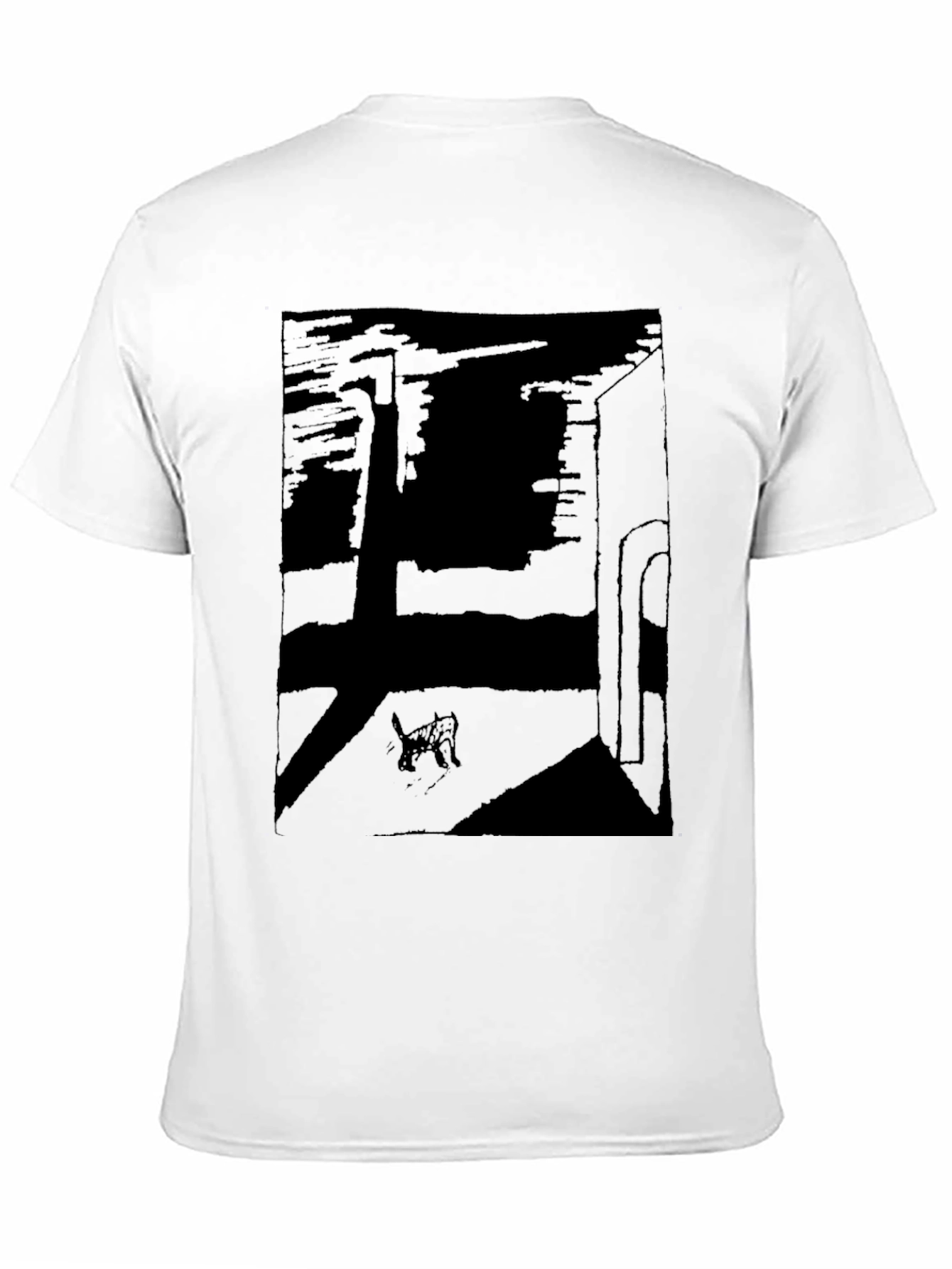 Abstract Cat Graphic T-Shirt