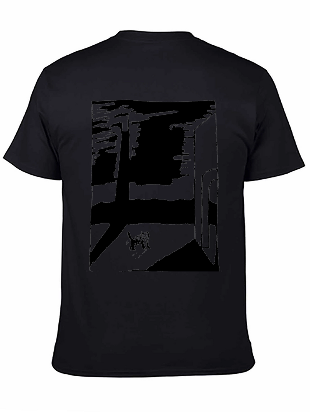 Abstract Cat Graphic T-Shirt