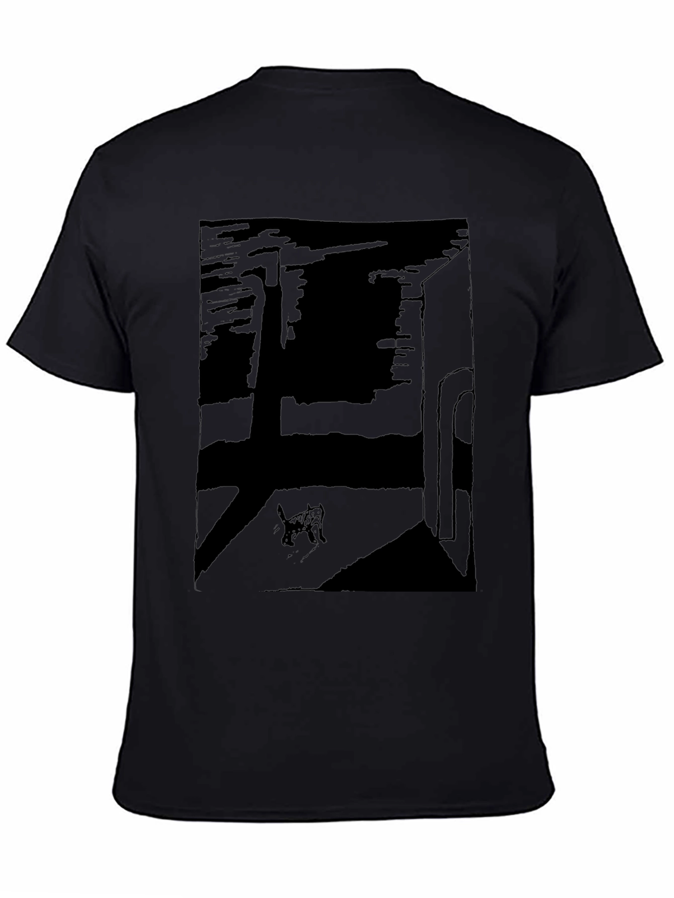 Abstract Cat Graphic T-Shirt