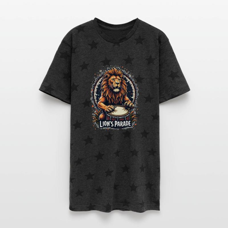 Lion's Drum Parade T-shirt : Majestic Lion Print