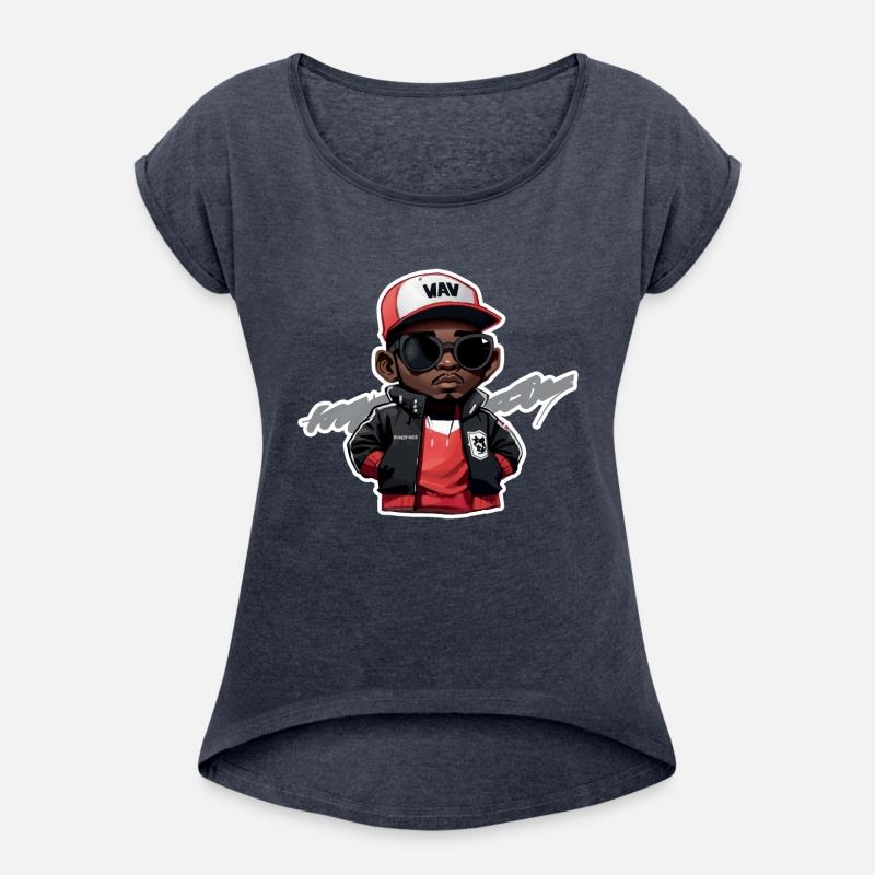 Little Hip Hop Head with Stroke (Red)