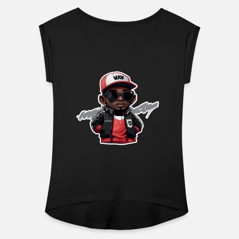 Little Hip Hop Head with Stroke (Red)