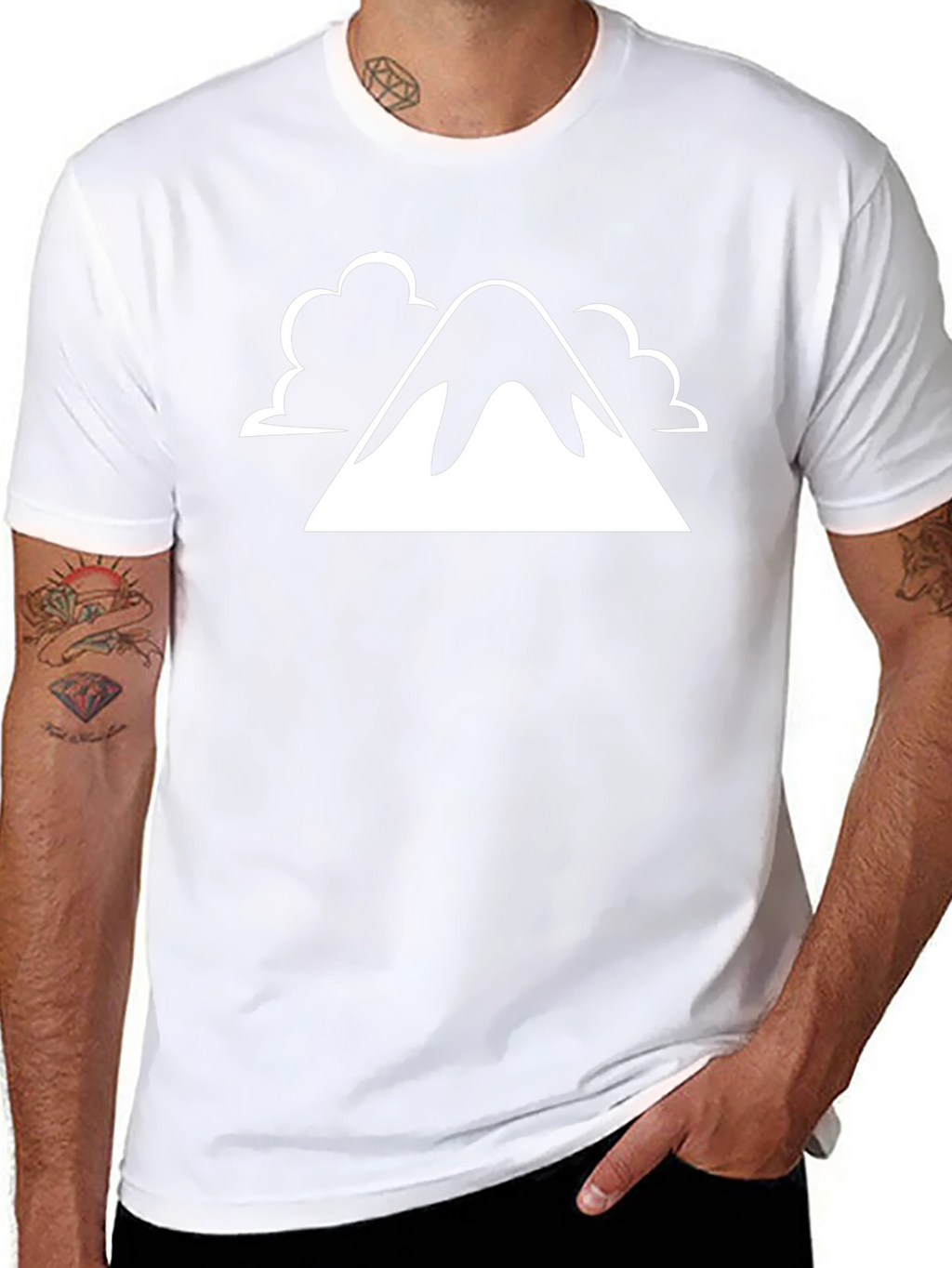 Mountain Peak Graphic Tee - Black