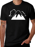 Mountain Peak Graphic Tee - Black