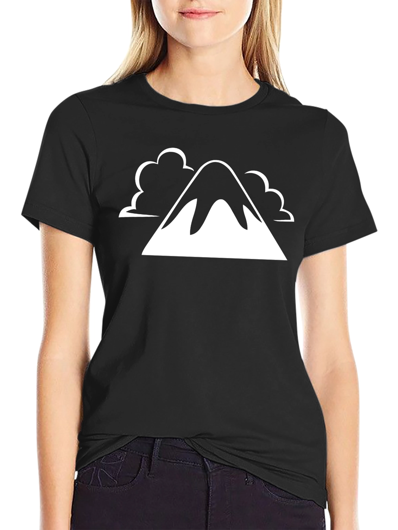 Mountain Peak Graphic Tee - Black