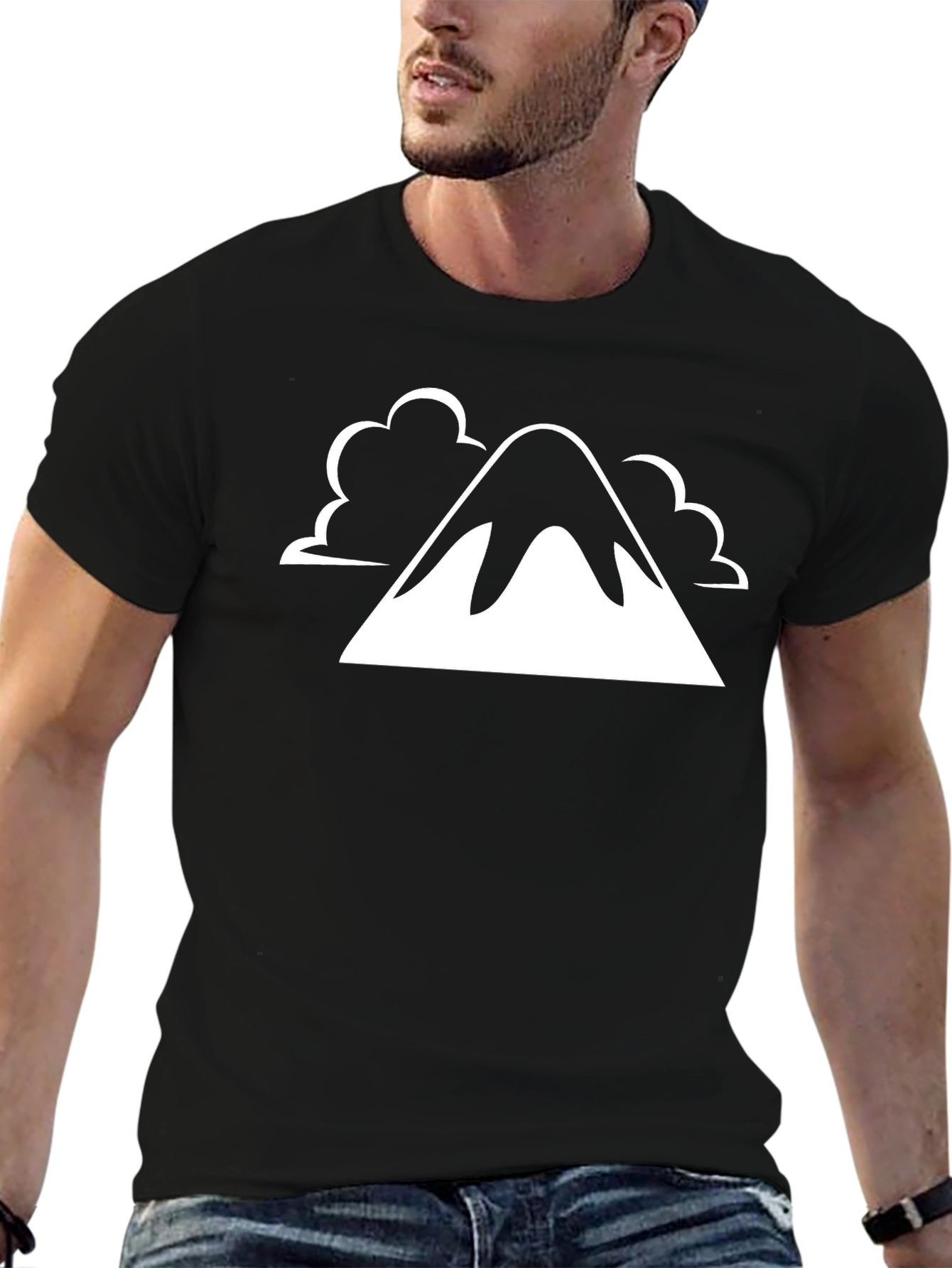 Mountain Peak Graphic Tee - Black