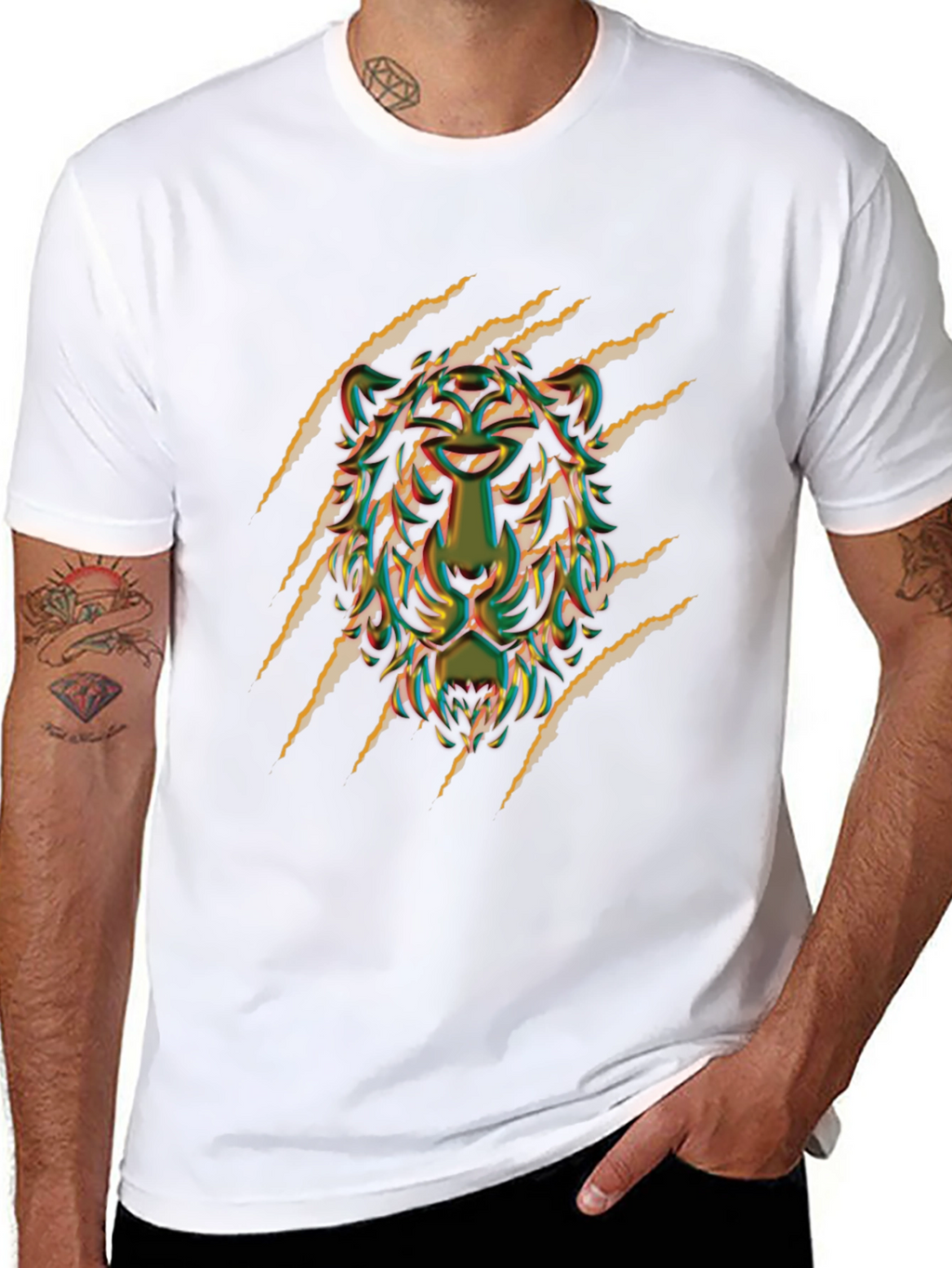 Bold Graphic Tee: Fierce Animal Design