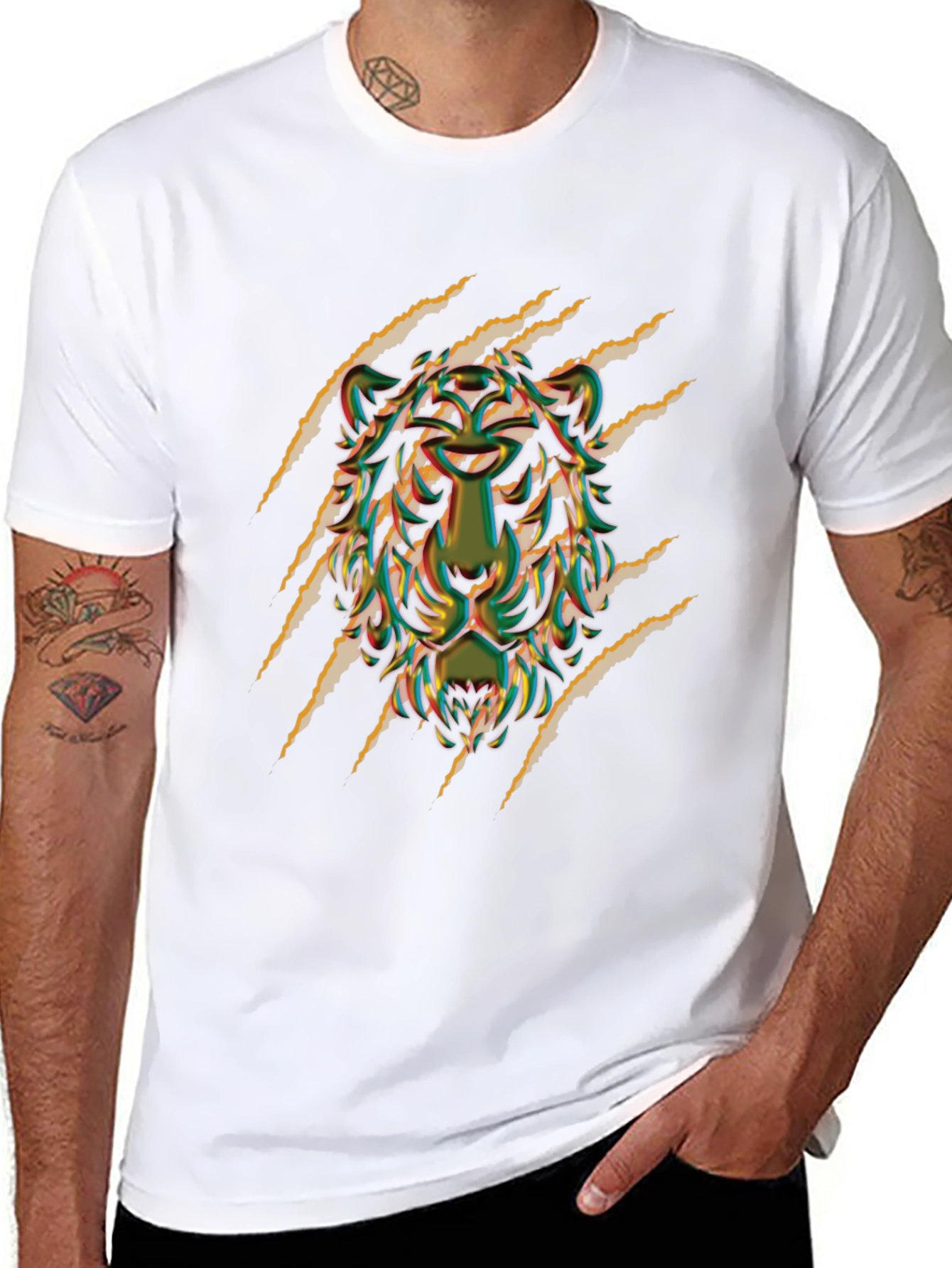 Bold Graphic Tee: Fierce Animal Design