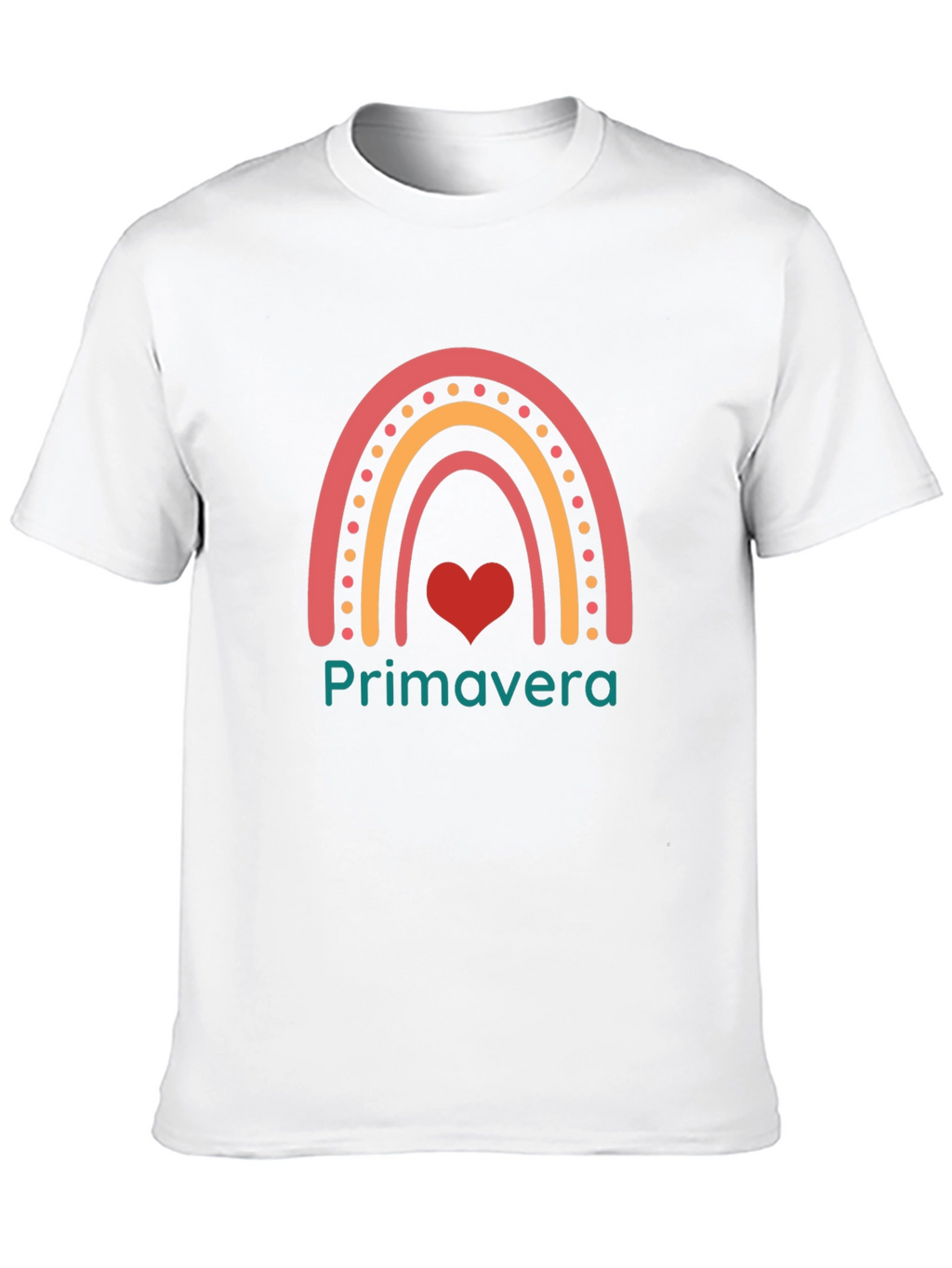 Primavera Rainbow Heart Black T-Shirt