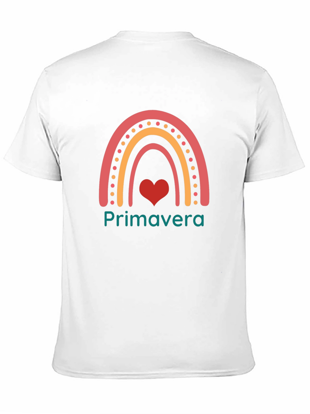 Primavera Rainbow Heart Black T-Shirt