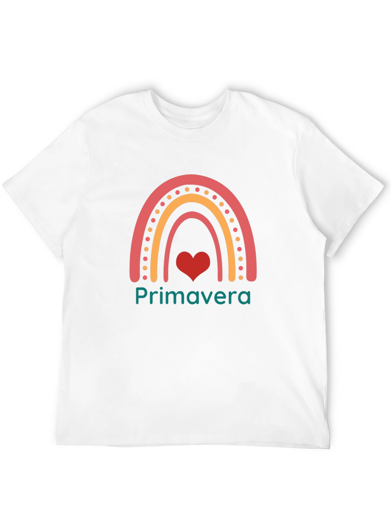 Primavera Rainbow Heart Black T-Shirt