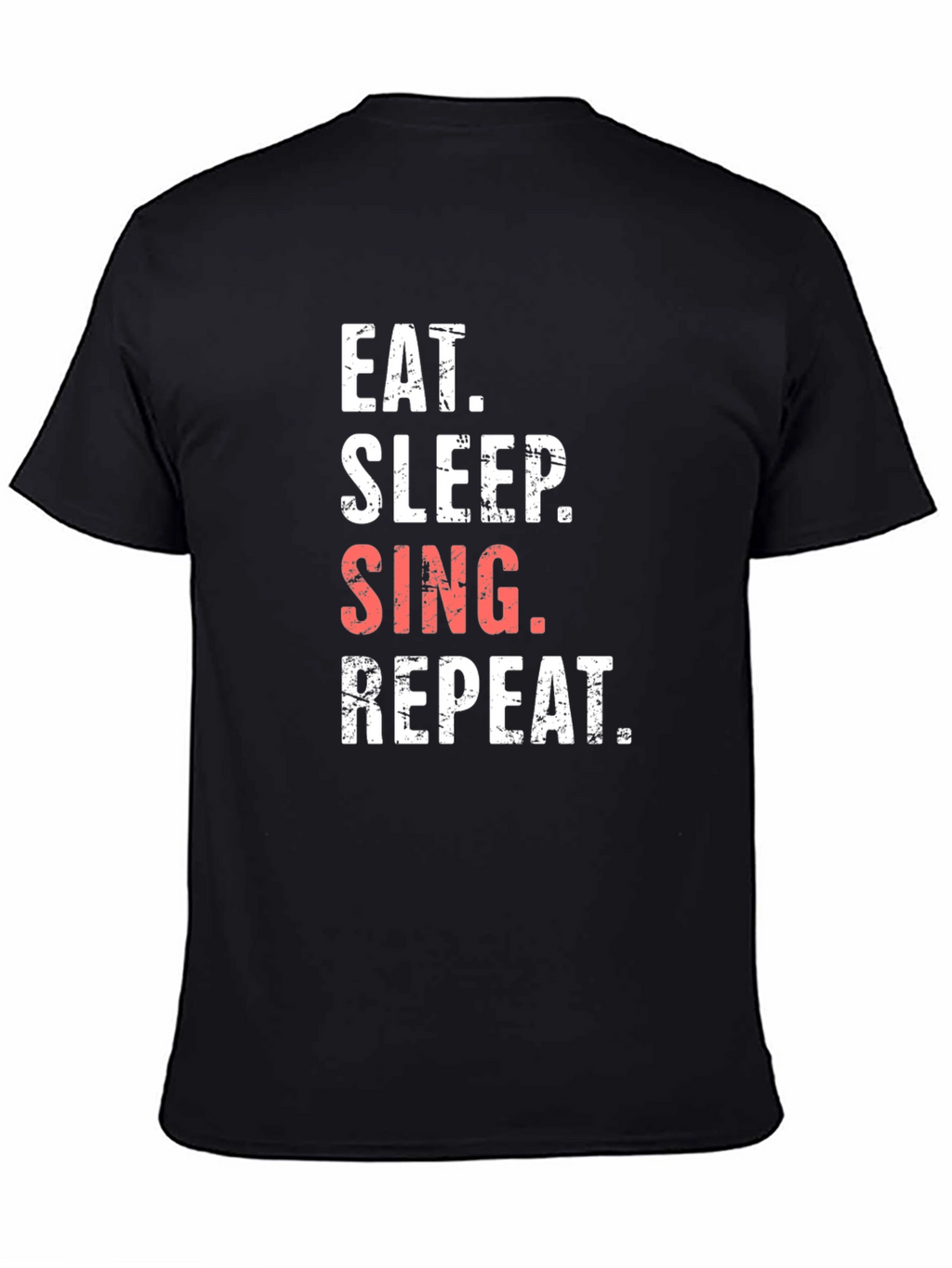 Eat Sleep Sing Repeat Black Graphic Tee