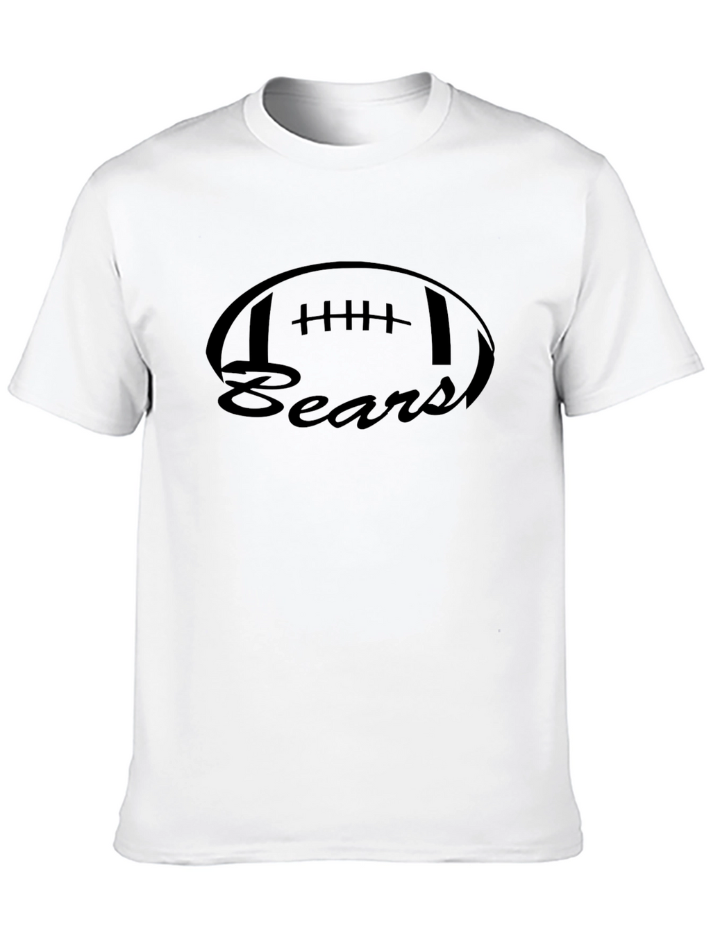 Bears Football Graphic Tee - Black Casual Shirt