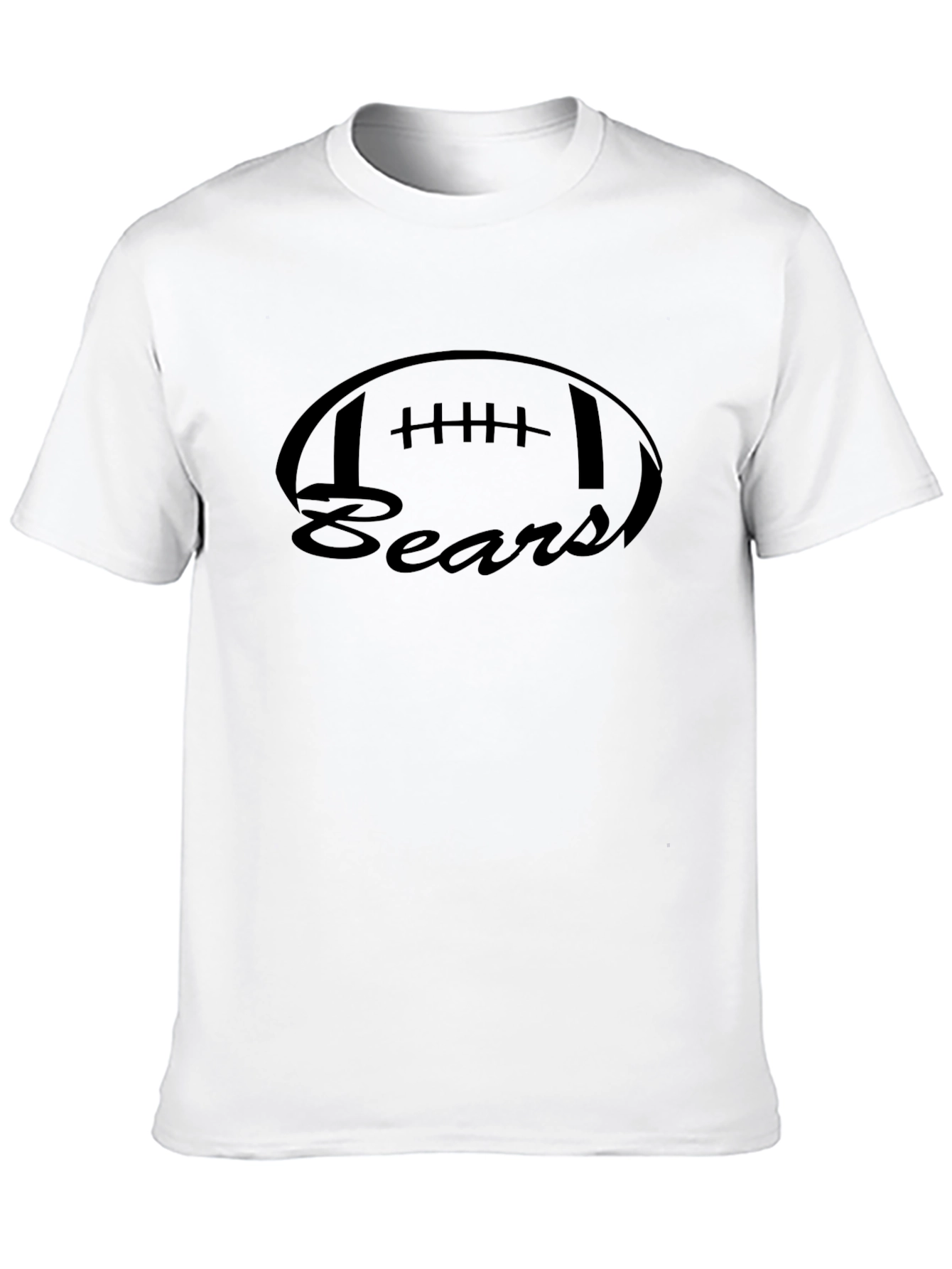 Bears Football Graphic Tee - Black Casual Shirt