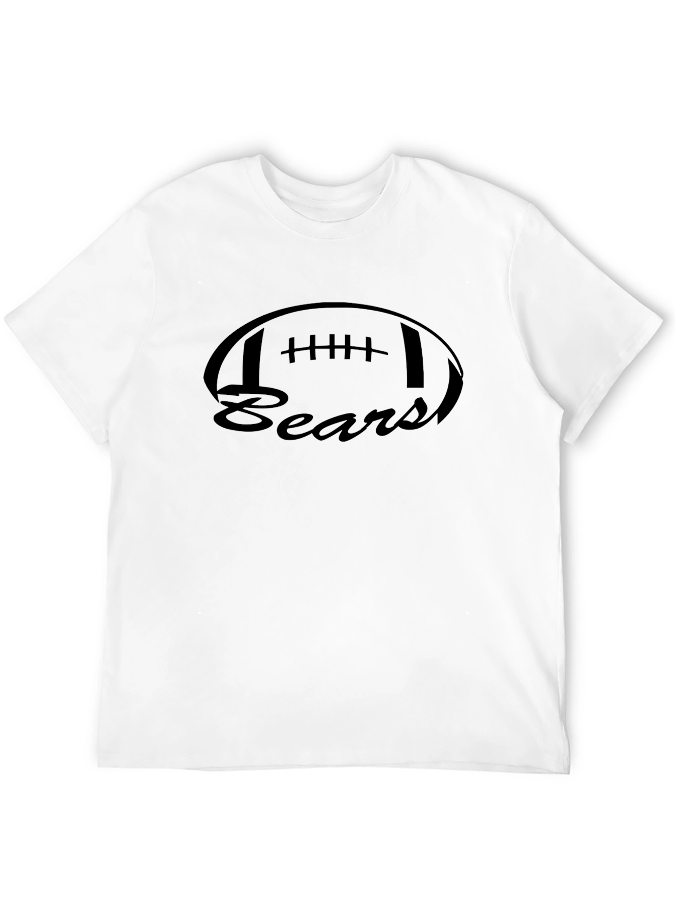Bears Football Graphic Tee - Black Casual Shirt