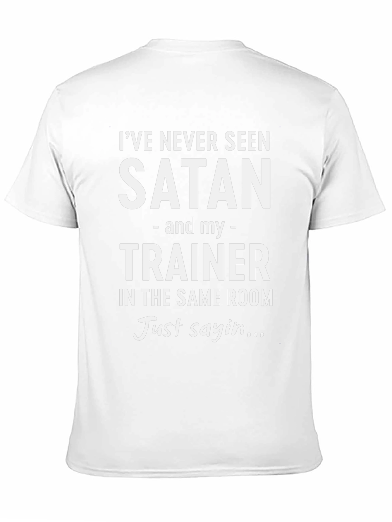 Satan vs Trainer Funny T-Shirt