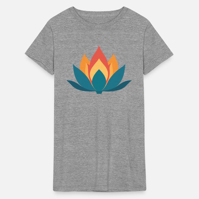 Lotus Flower With Orange Blue Petals