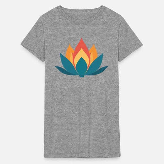 Lotus Flower With Orange Blue Petals