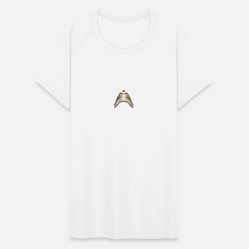 Love birds embroidery t-shirt design.