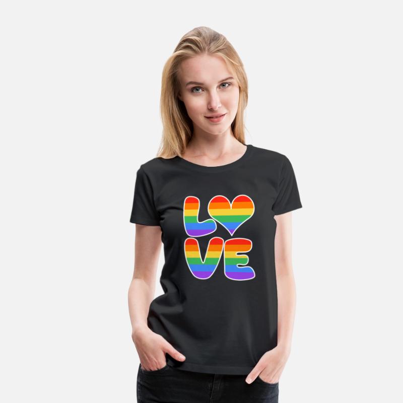 LOVE heart sign rainbow colored