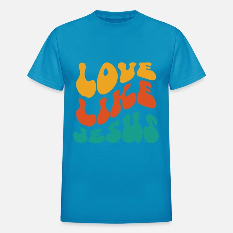 Love like Jesus, Wavy text, groovy font design