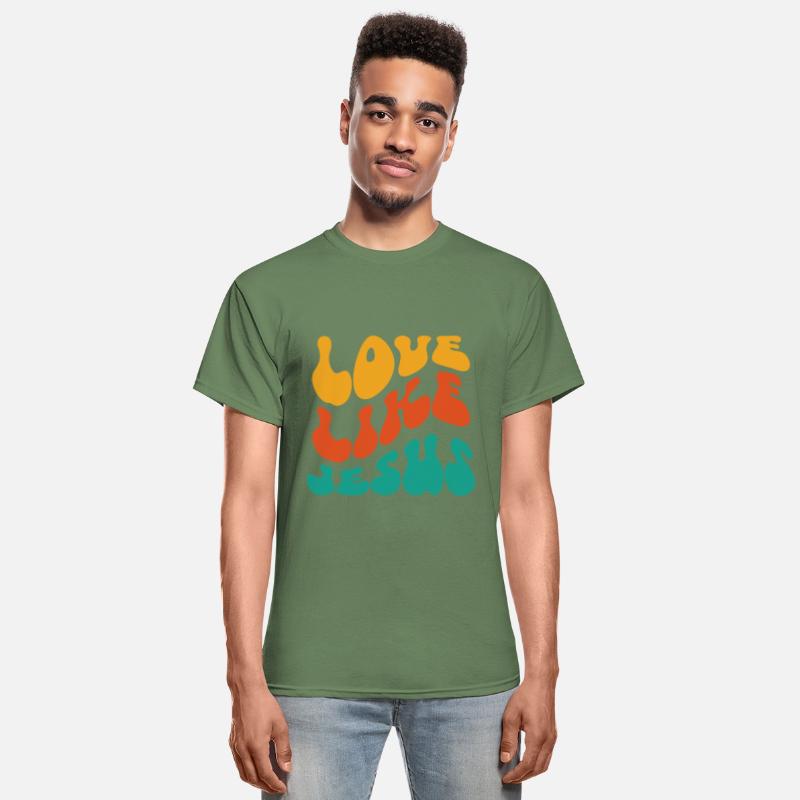 Love like Jesus, Wavy text, groovy font design