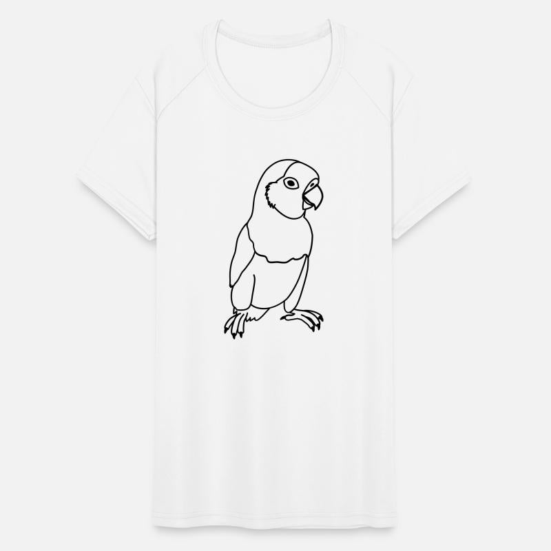 lovebird standing bird in outline