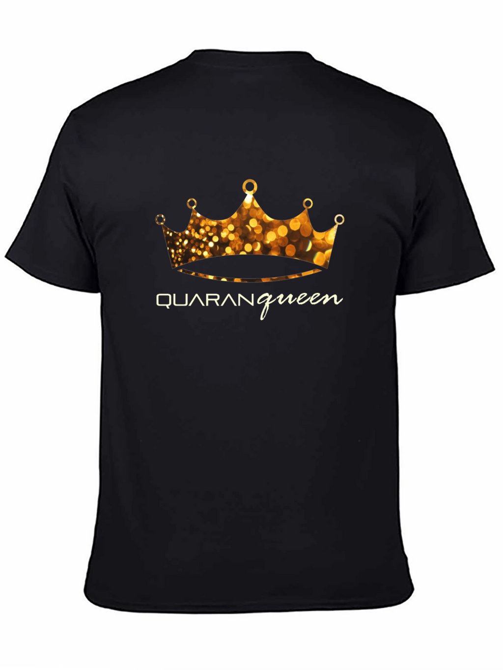 Quaranqueen Black T-Shirt - Crown Design