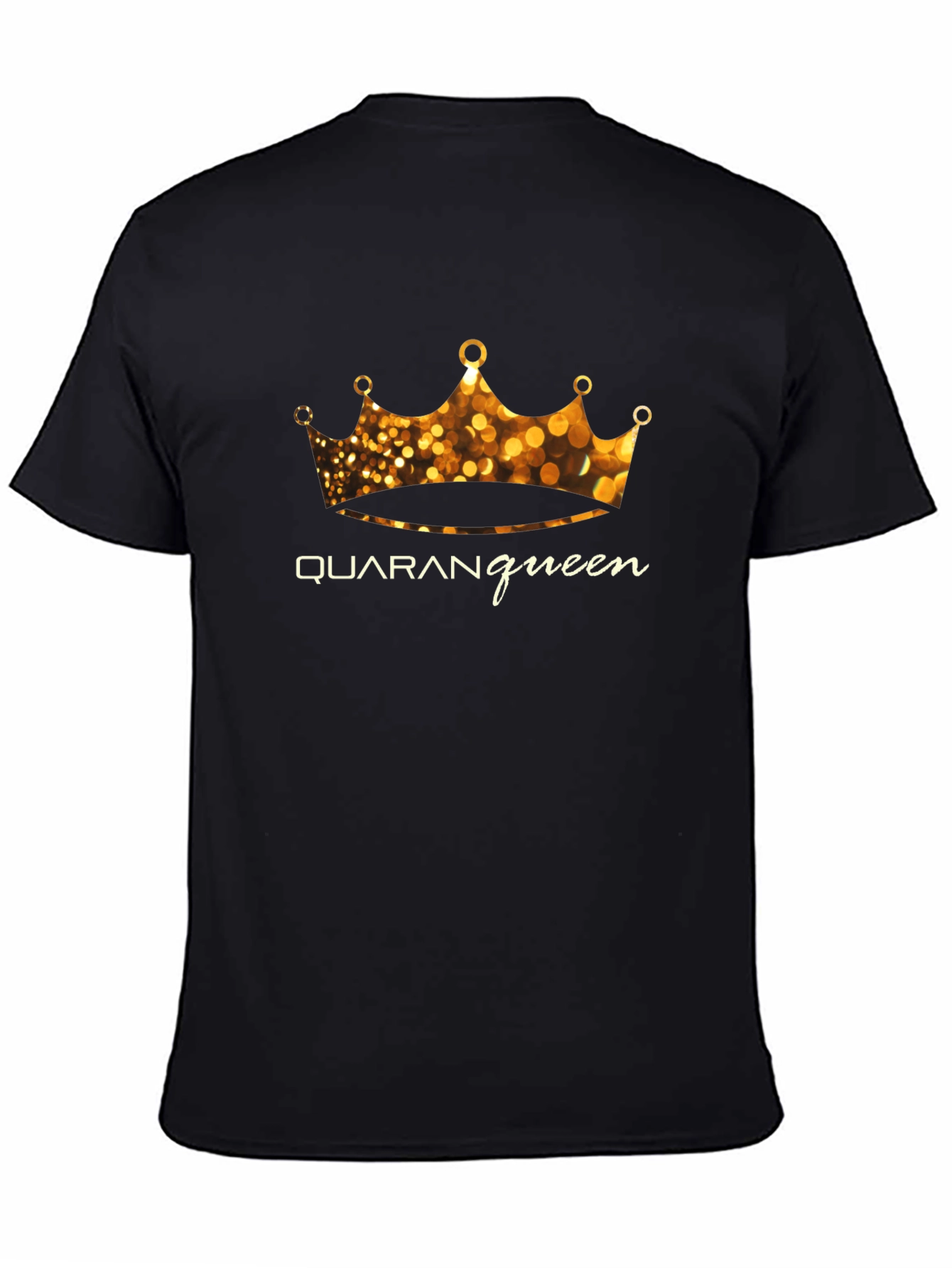 Quaranqueen Black T-Shirt - Crown Design