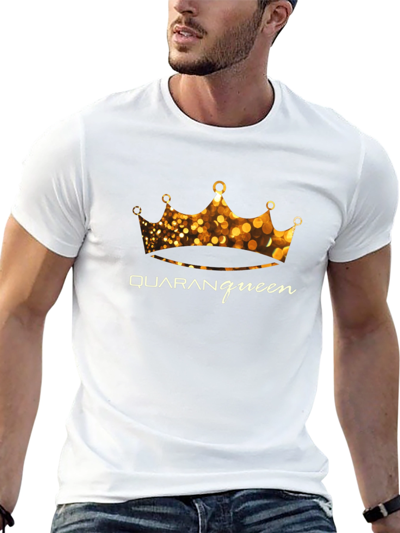 Quaranqueen Black T-Shirt - Crown Design