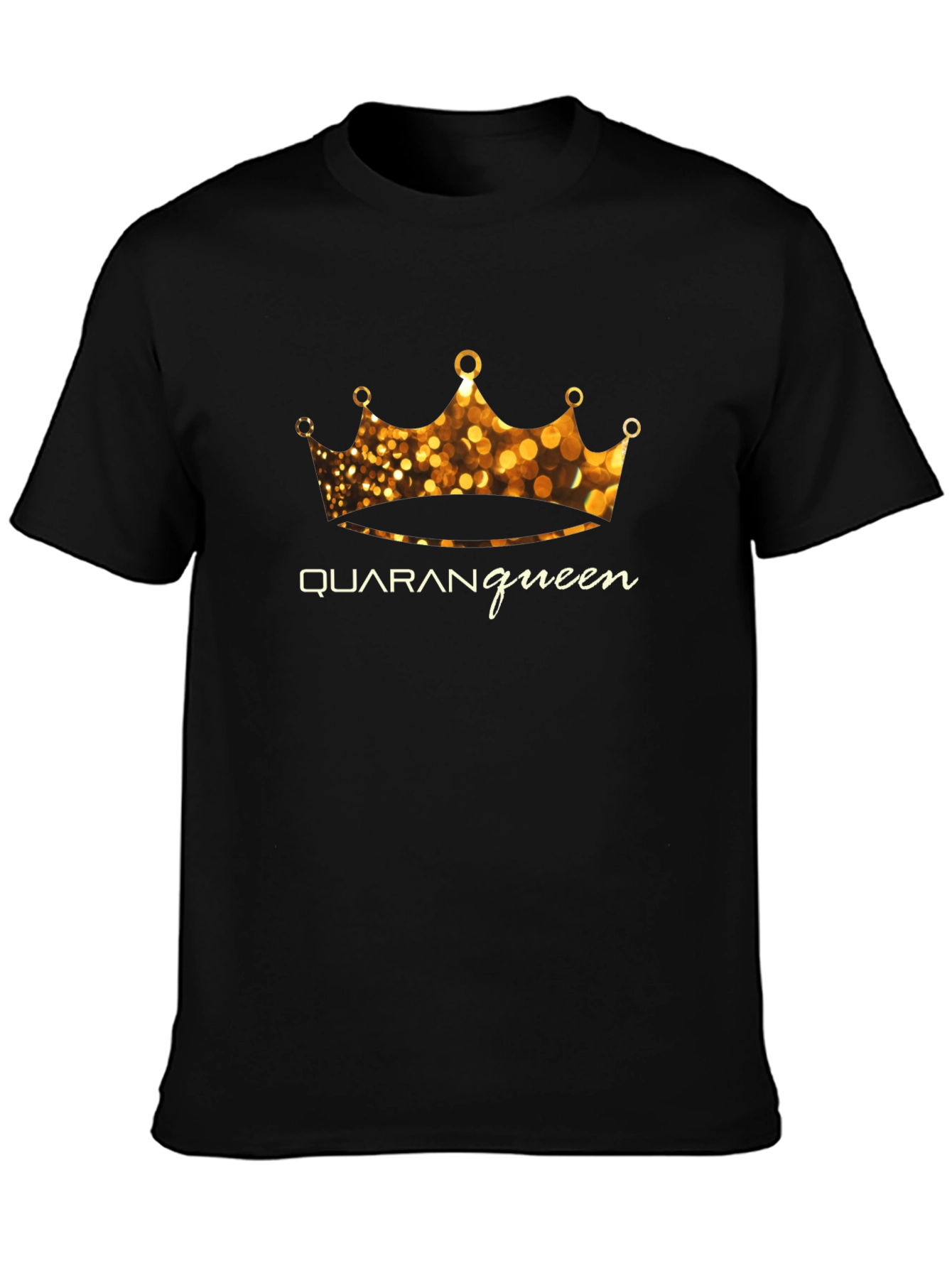Quaranqueen Black T-Shirt - Crown Design