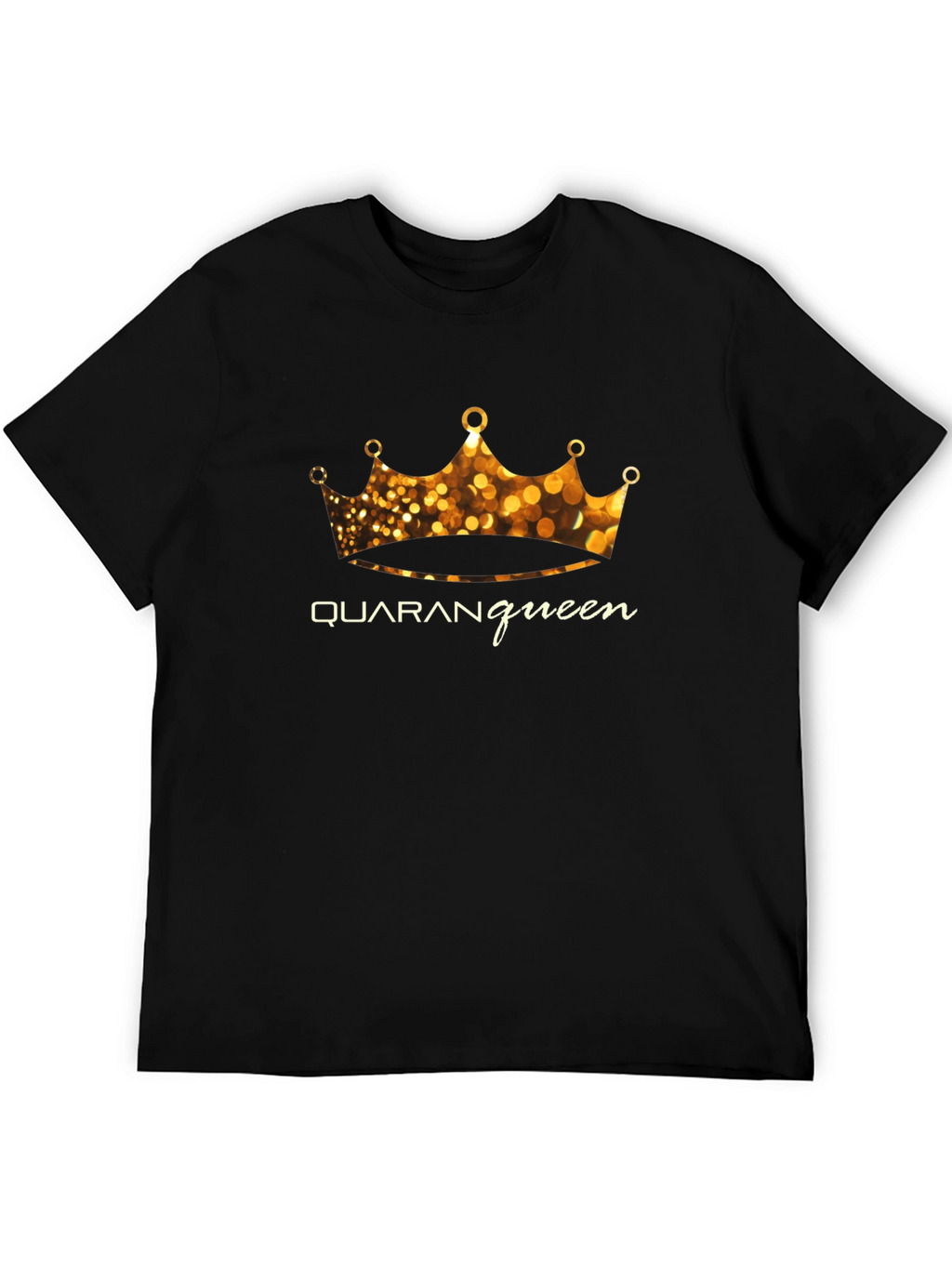 Quaranqueen Black T-Shirt - Crown Design