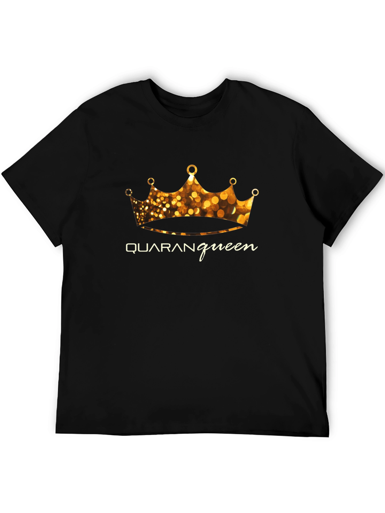Quaranqueen Black T-Shirt - Crown Design