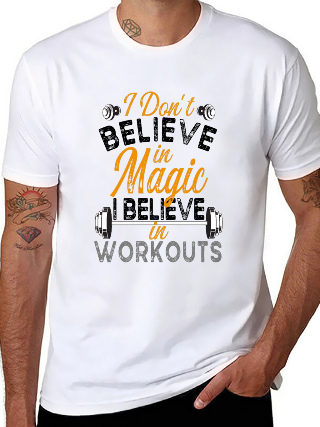 Believe In Workouts Black T-Shirt