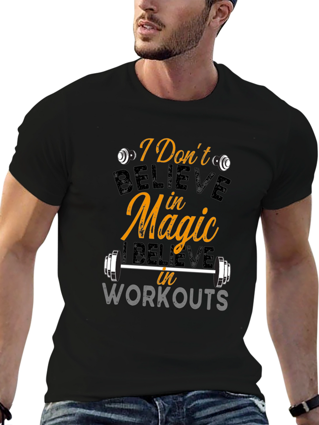 Believe In Workouts Black T-Shirt