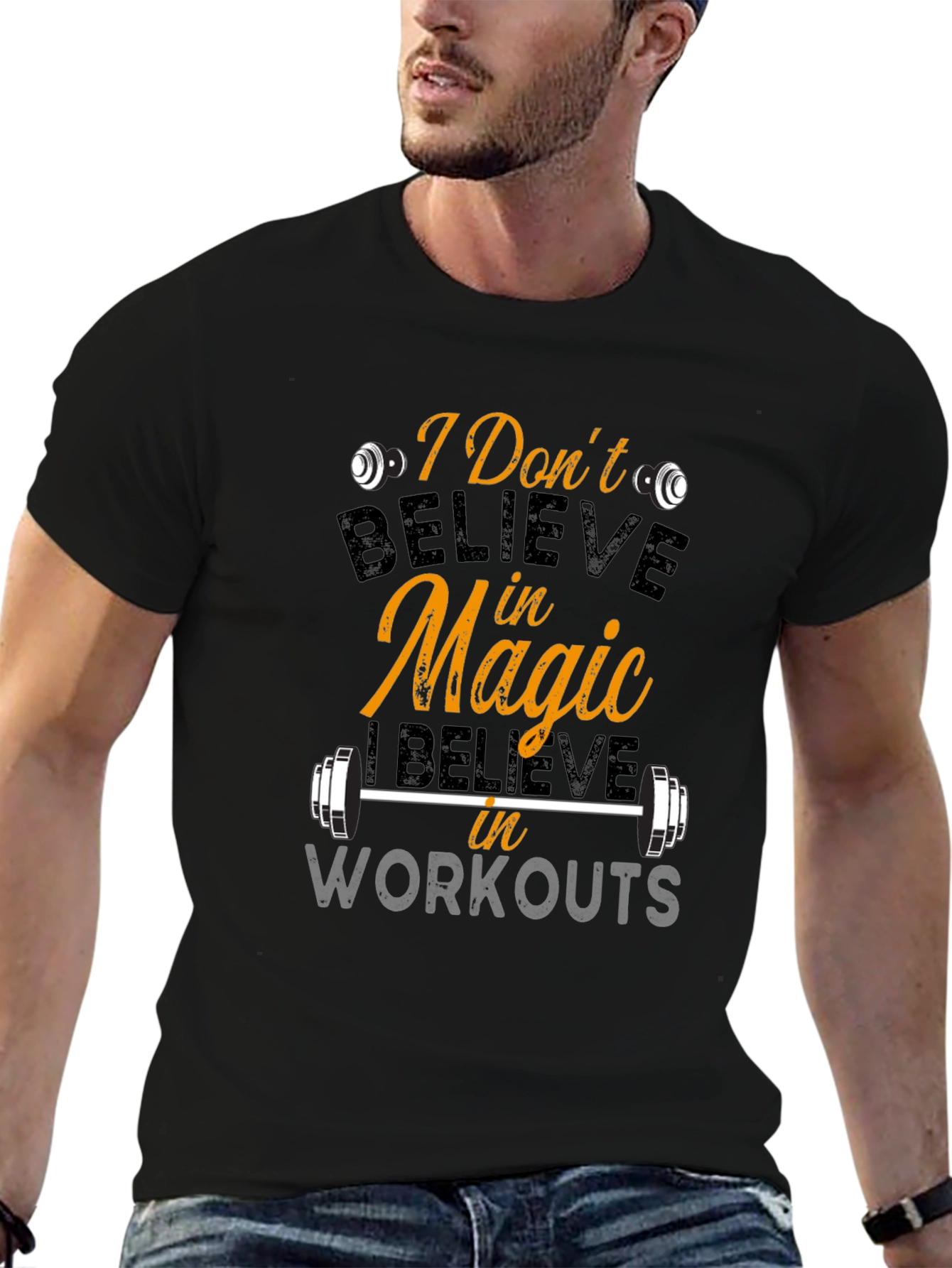 Believe In Workouts Black T-Shirt