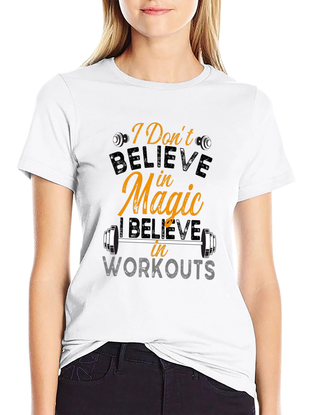 Believe In Workouts Black T-Shirt