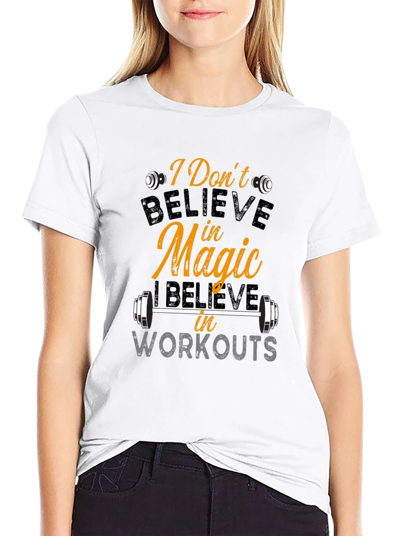 Believe In Workouts Black T-Shirt