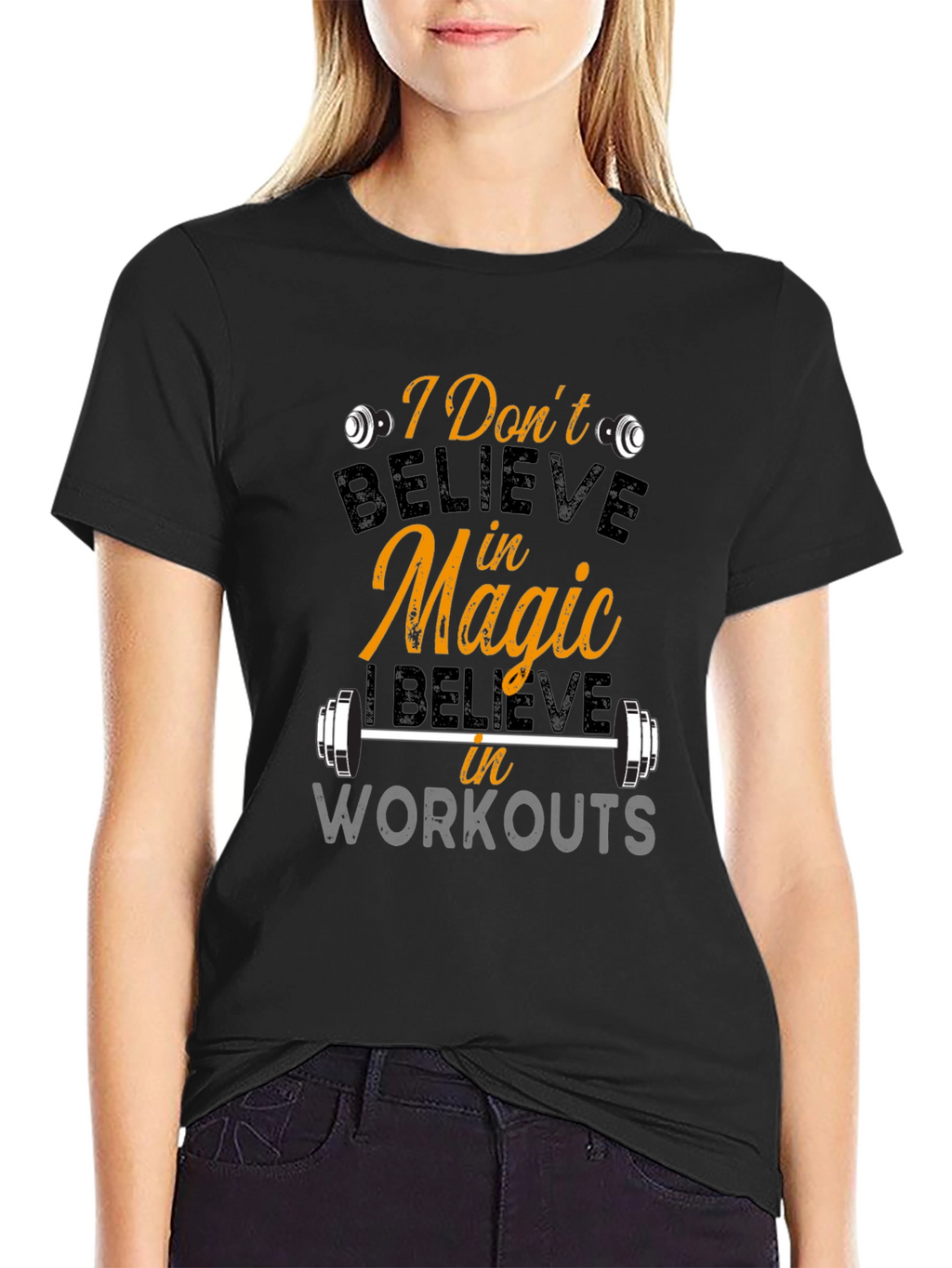 Believe In Workouts Black T-Shirt