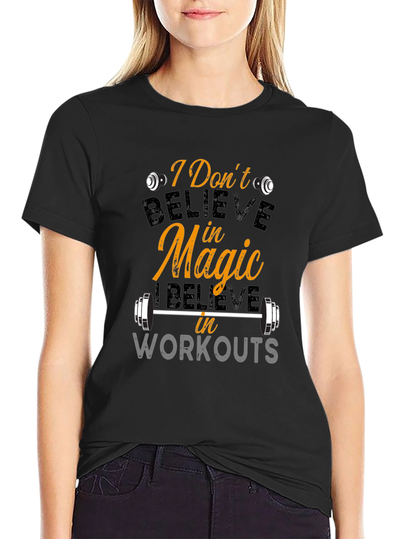 Believe In Workouts Black T-Shirt