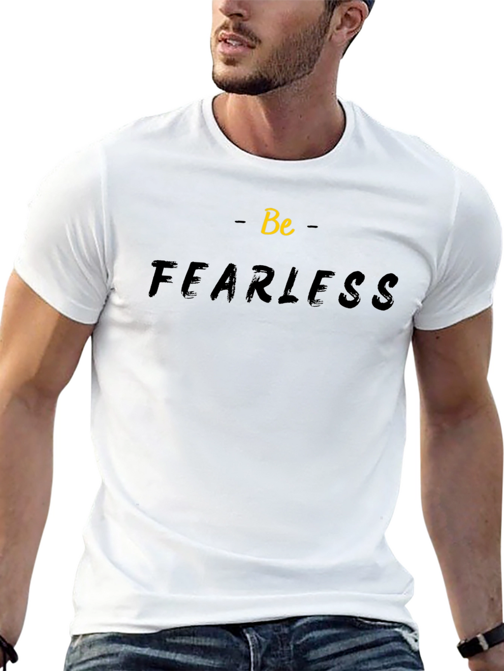 Be Fearless Black Graphic Tee